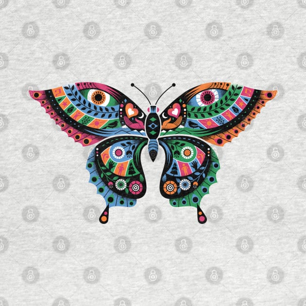 Tribal Butterfly by Lucie Rice Illustration and Design, LLC